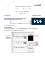 CE 463.3 - Advanced Structural Analysis Lab 4 - SAP2000 Plane Elasticity