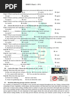 Ôn Tập Giữa Học Kì II - Unit 5 Test 1+2