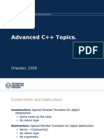 Advanced C++ Topics.: Dresden, 2008