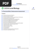 1.2 Practical Skills Endorsement Assessment OCR A Level Biology Revision Notes