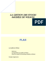 La Gestion Des Stocks (Wilson)