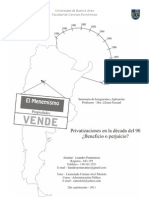 Tesis - Las Privatizaciones en La Década Del 90 - Beneficios y Perjuicios