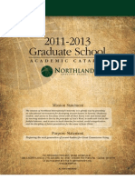 2011-2013 Northland Graduate School Catalog