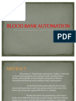 Blood Bank Automation