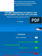 Ceramic Membranes in Energy and