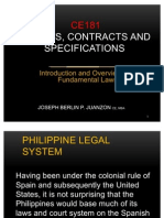 Introduction To CE Laws, Contracts and Specifications