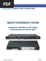 LTRT-26001 Mediant 1000 and 2000 and MS OCS 2007 Quick Guide Ver 5