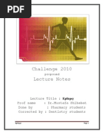 Challenge 2010 Lecture Notes