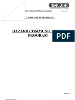 Hazard Communication Program: Pilot Process Systems, Inc