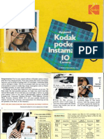 Kodak Instamatic Pocket 10 Camera Manual