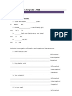 Final Language Test-3rd Grade - 2008: Circle The Correct Answer