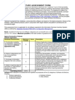 Software Architecture Assessment Form