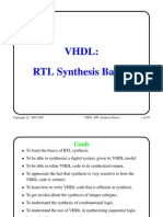 VHDL RTL Synthesis Basics