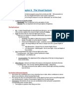 Bio Psychology Lecture Notes Chapter 6 The Visual System