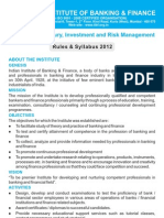 Syllabus of Diploma in Treasury Investment and Risk Management