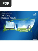 3Q Business Results: Investor Relations 2011