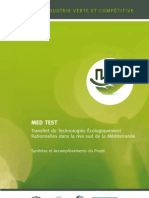 ONUDI MED TEST: Transfert de Technologies Écologiquement Rationnelles Dans La Rive Sud de La Méditerranée - Synthèse Et Accomplissements Du Projet