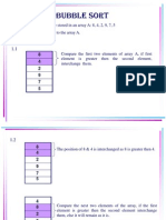 Bubble Sort: Pass 1: 1.1