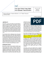 Finite Element Model For Spot Welds Using Multi-Point Constraints and Its Dynamic Characteristics