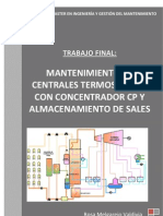 0006 Mantenimiento de Centrales Termosolares Con or CP y Almacenamiento de Sales