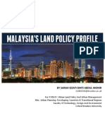 Malaysia Land Policy Profile