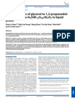 Hydrogenolysis of Glycerol To 1,2-Propanediol