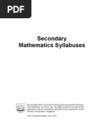 Singapore Math Government Secondary Curriculum - 2007