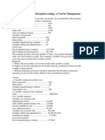 Variable Costing and Absorption Costing