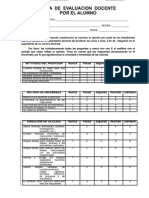 Ficha de Evaluacion Docente Al Alumno