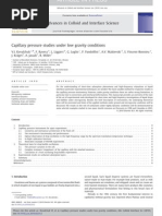 Kovalchuk Capillary Pressure Studies Under Low Gravity Conditions 2010