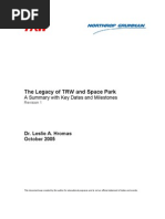 The Legacy of TRW and Space Park: A Summary With Key Dates and Milestones