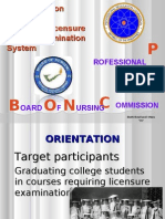 An Orientation To The Prc-Bon Licensure Examination System: P R C B O N