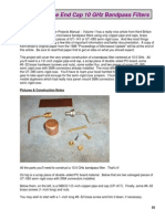 Copper Pipe End Cap 10 GHZ Bandpass Filters