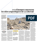 Patrimonio Cultural y Arqueológico en Peligro: Invasiones y Huaqueo Amenazan Sitios Arqueológicos en La Libertad