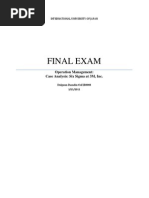 Final Exam: Operation Management: Case Analysis: Six Sigma at 3M, Inc