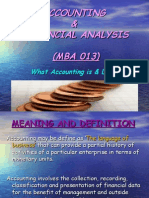 Presentation in Accounting & Financial Analysis