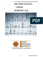 Laboratory Manual CHE102 Chemistry Lab