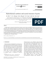 Hydrothermal Synthesis and Crystal Structure of Pyrite: R. Wu, Y.F. Zheng, X.G. Zhang, Y.F. Sun, J.B. Xu, J.K. Jian