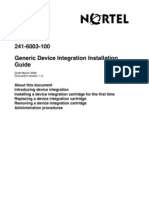 241-6003-100 Generic Device Integration Installation Guide: Draft March 2006 Document Version: 1.3