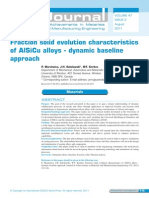 Fraction Solid Evolution Characteristics of Alsicu Alloys - Dynamic Baseline Approach