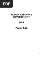 432 Human Resource Development