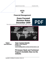 ACCA F9 Revision Notes Sunil For Open Tuition