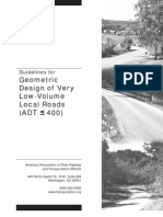 Guidelines For Geometric Design of Very Low Volume Local Roads