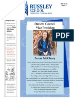 Student Council Vice President: Zanna Mccleary