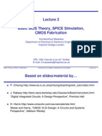 Lecture 2 - MOS Devices SPICE Fabrication