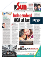 TheSun 2008-12-03 Page01 Independent ACA at Last