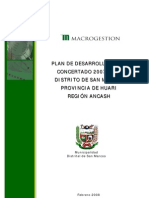 Fma Plan Desarrollo Local Concert Ado 2007 2021 Distrito San Marcos Provincia Huari Region Ancash