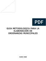 Guia Metodologica para La Elaboración de Ordenanzas Municipales