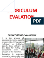 Curriculum Evaluation