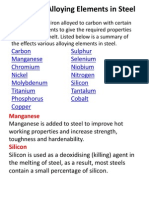 Effects of Alloying Elements in Steel